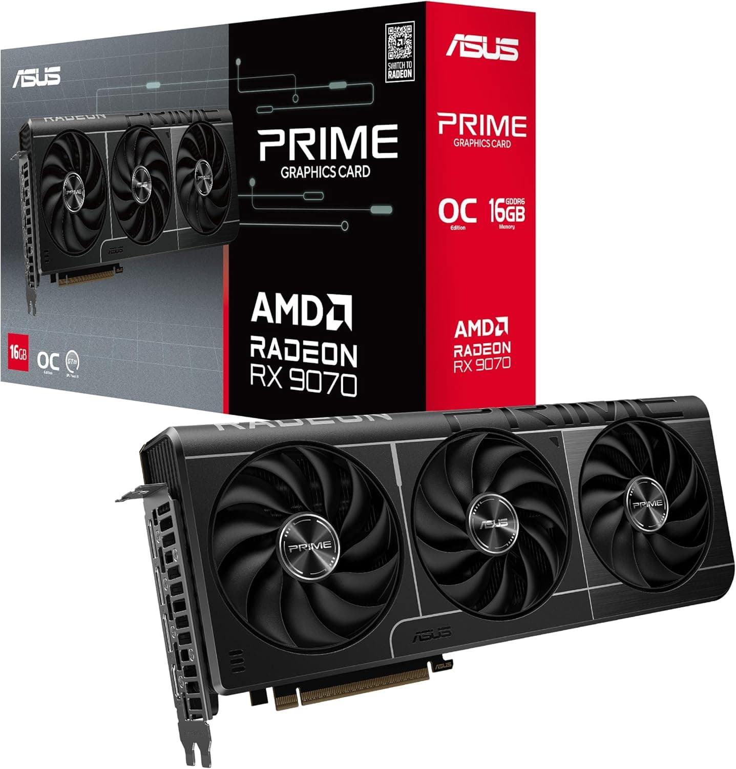 ASUS Prime Radeon RX 9070 OC Edition Graphics Card