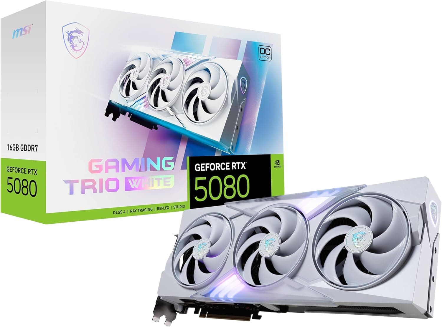 MSI Gaming RTX 5080 16GB Gaming Trio OC White