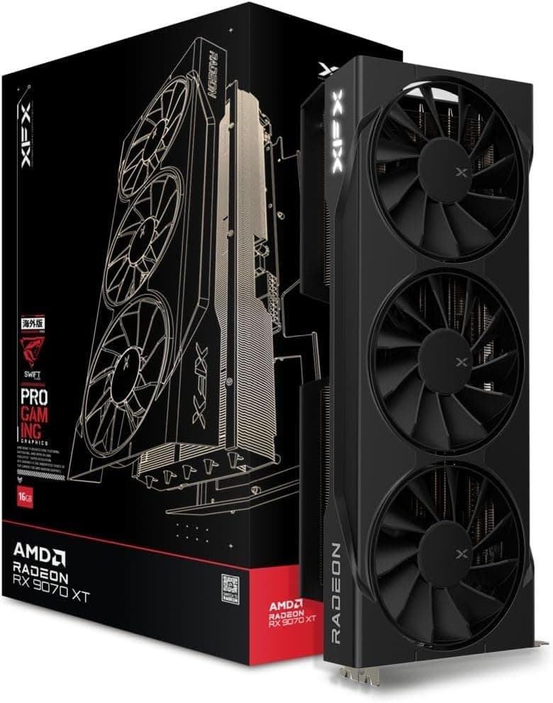 XFX Swift AMD Radeon RX 9070XT Triple Fan Gaming Edition 16GB