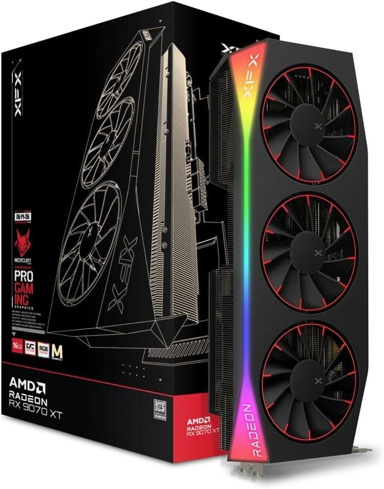 XFX Mercury AMD Radeon RX 9070XT OC Magnetic Air Edition RGB 16GB