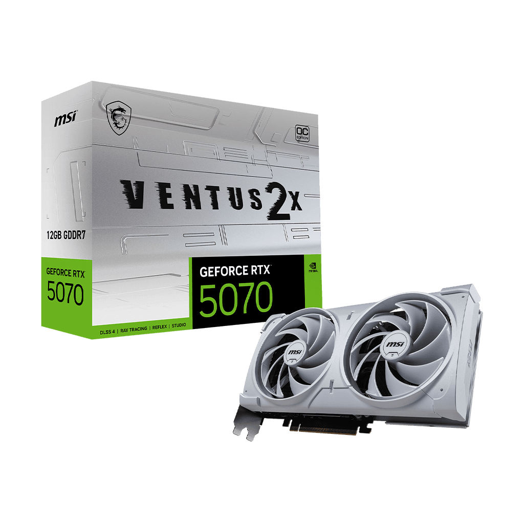 MSI GeForce RTX 5070 12G VENTUS 2X OC WHITE