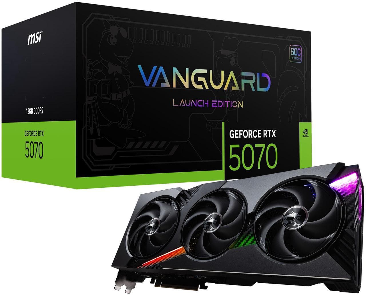 MSI GeForce RTX 5070 12GB VANGUARD SOC LAUNCH EDITION