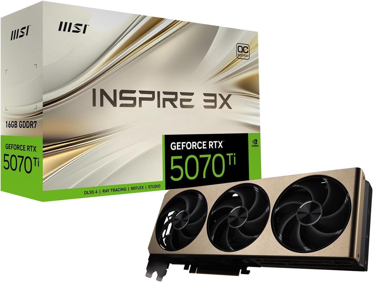MSI GeForce RTX 5070 Ti 16G INSPIRE 3X OC PLUS
