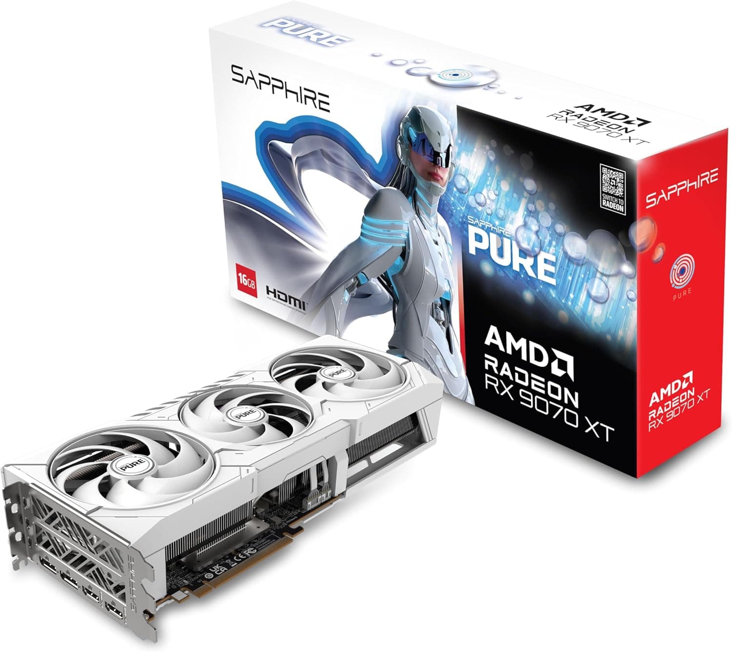 Sapphire Pure AMD Radeon™ RX 9070 XT White 16GB