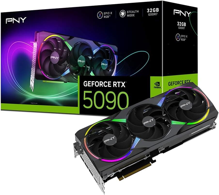 PNY GeForce RTX™ 5090 Epic-X ARGB™ Overclocked Triple Fan