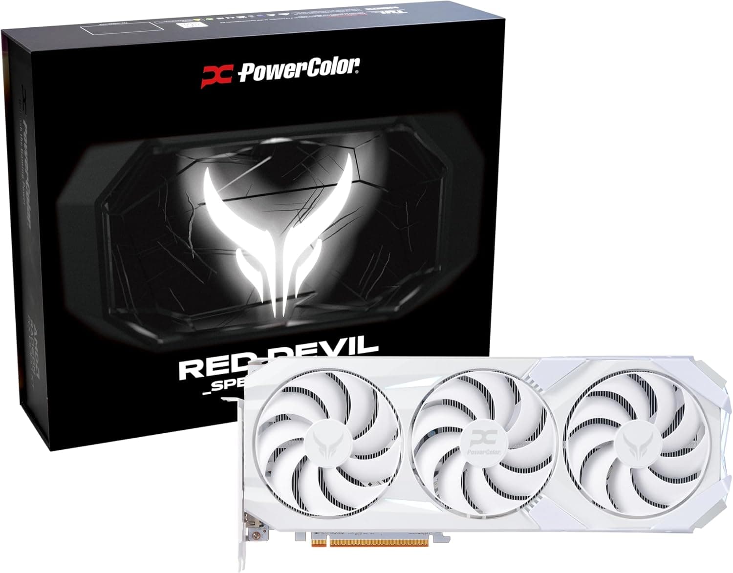 PowerColor Red Devil Spectral White AMD Radeon RX 9070 XT 16GB