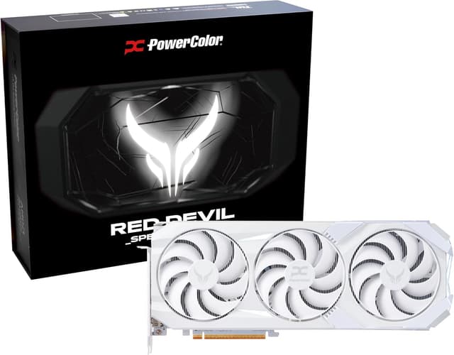 PowerColor Red Devil Spectral White AMD Radeon RX 9070 XT 16GB