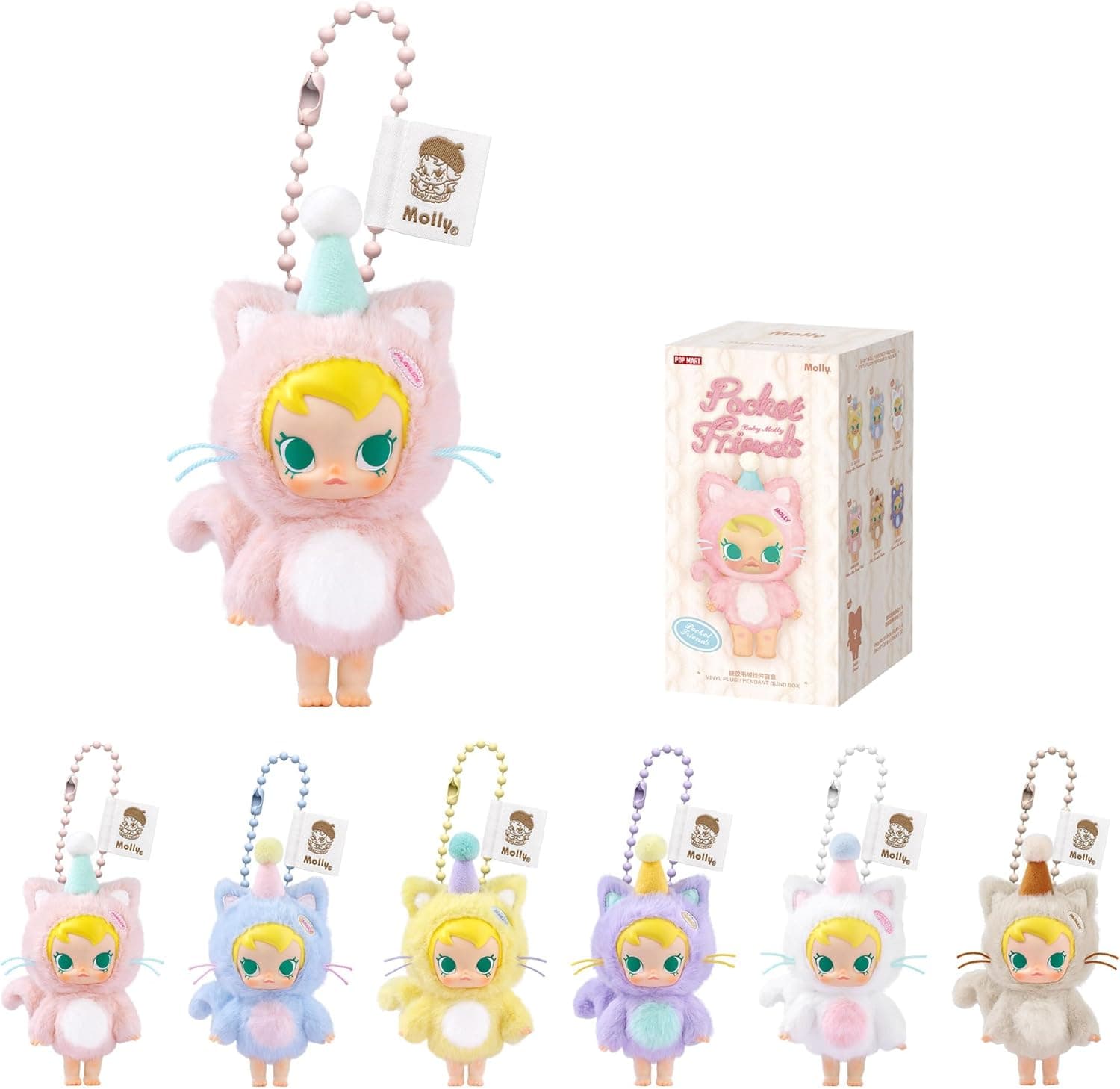 POP MART Baby Molly Pocket Friends Series-Vinyl Plush Pendant - Single Box