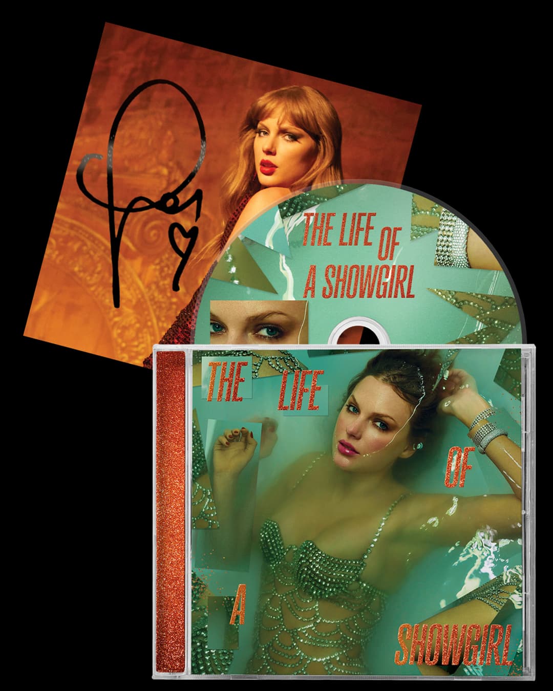 Taylor Swift The Life of a Showgirl CD + Hand Signed Photo 3