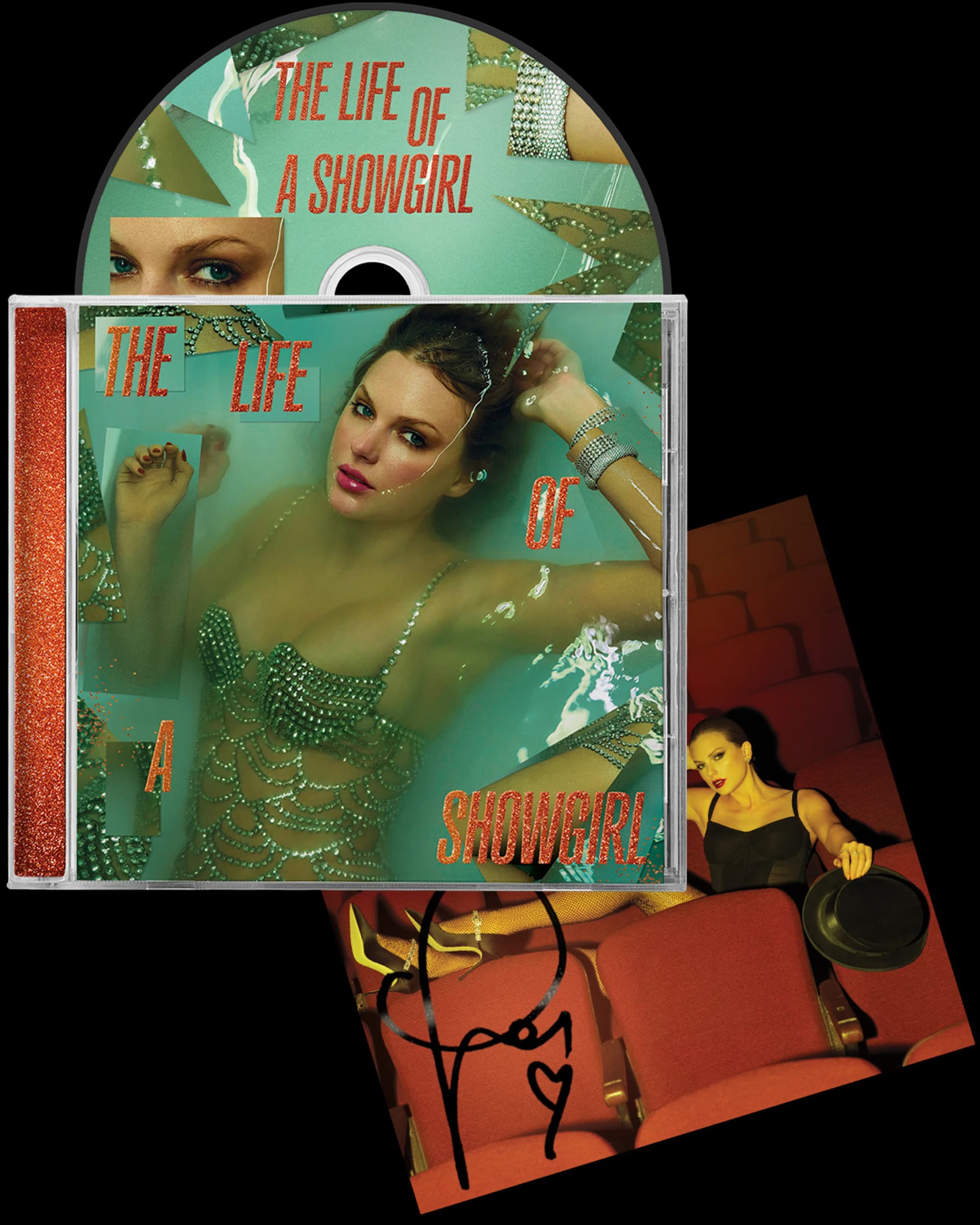 Taylor Swift The Life of a Showgirl CD + Hand Signed Photo 4