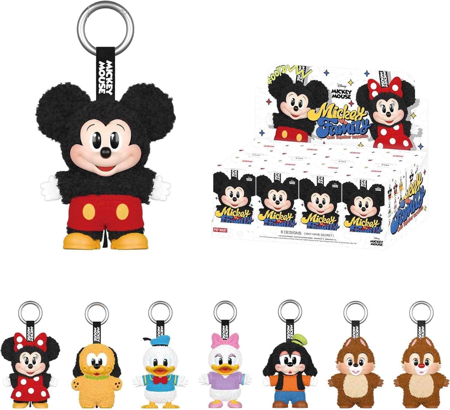 Mickey Family Cute Together Keychain Series Figures Blind Box - Whole Set