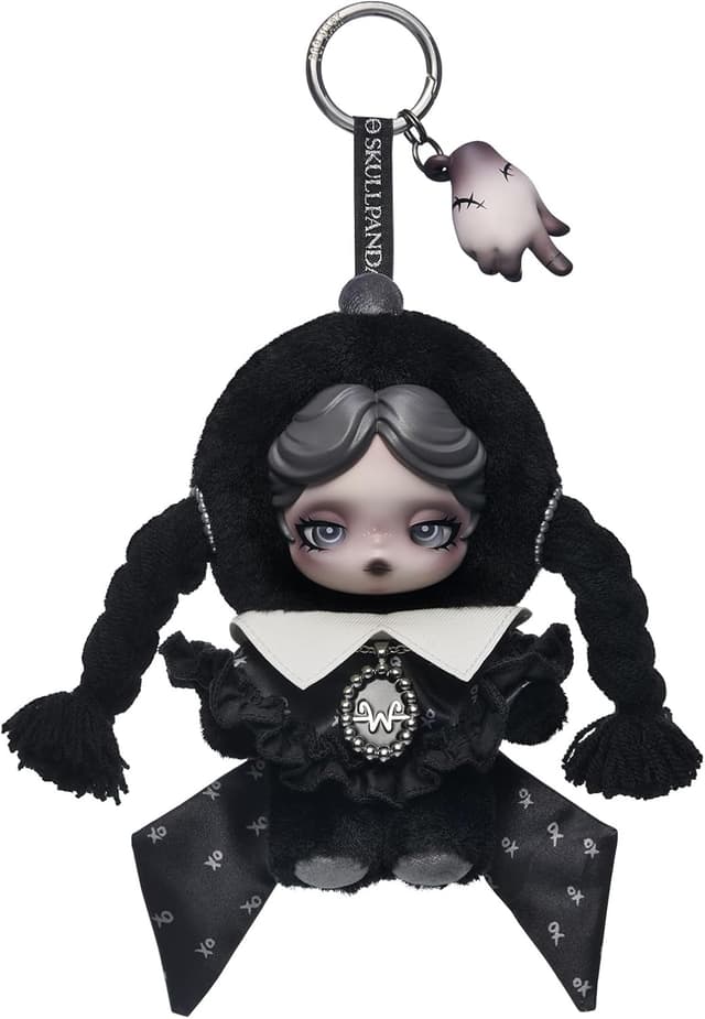 POP MART SKULLPANDA × Wednesday Plush Classic Dress Version)