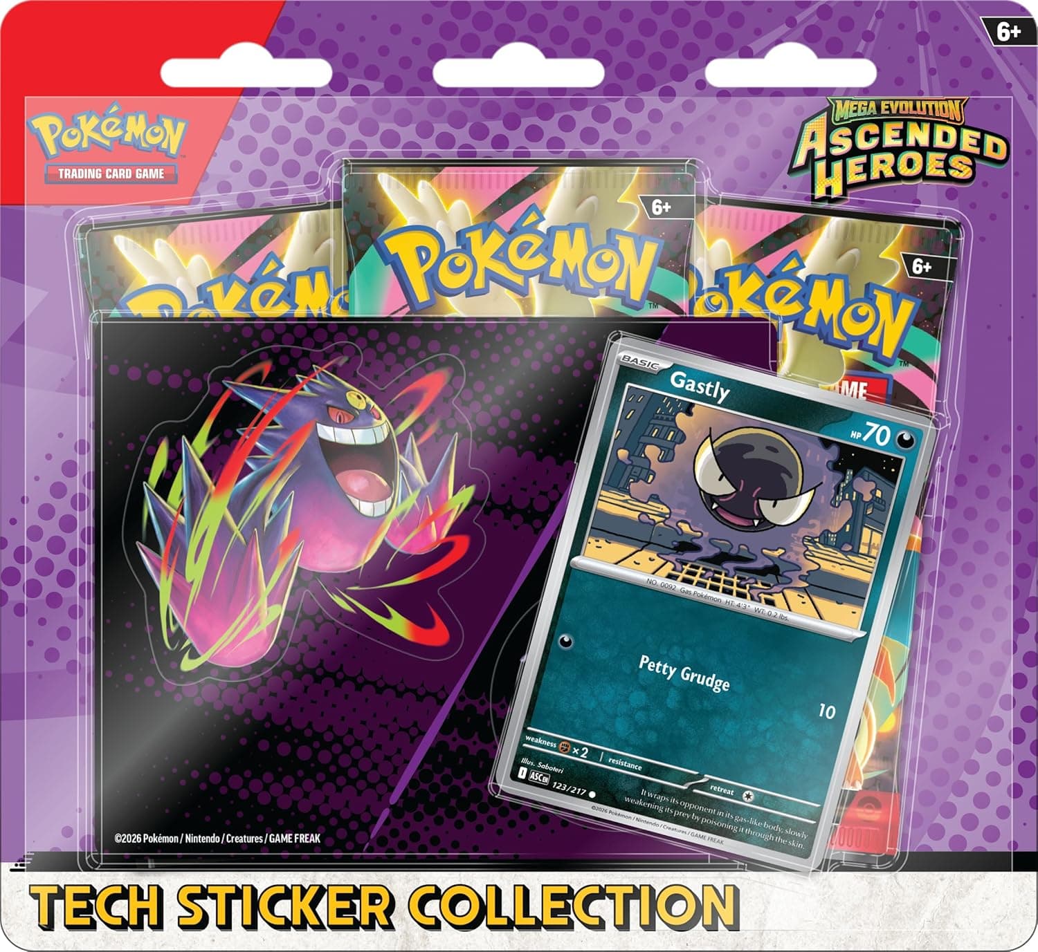 Pokémon TCG: Mega Evolution Ascended Heroes Tech Sticker Collection - Gastly