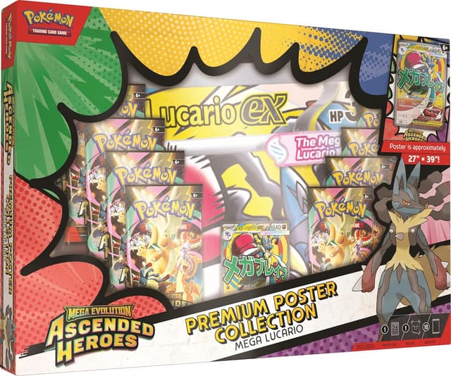 Pokémon TCG: Mega Evolution Ascended Heroes Premium Poster Collection -  Mega Lucario