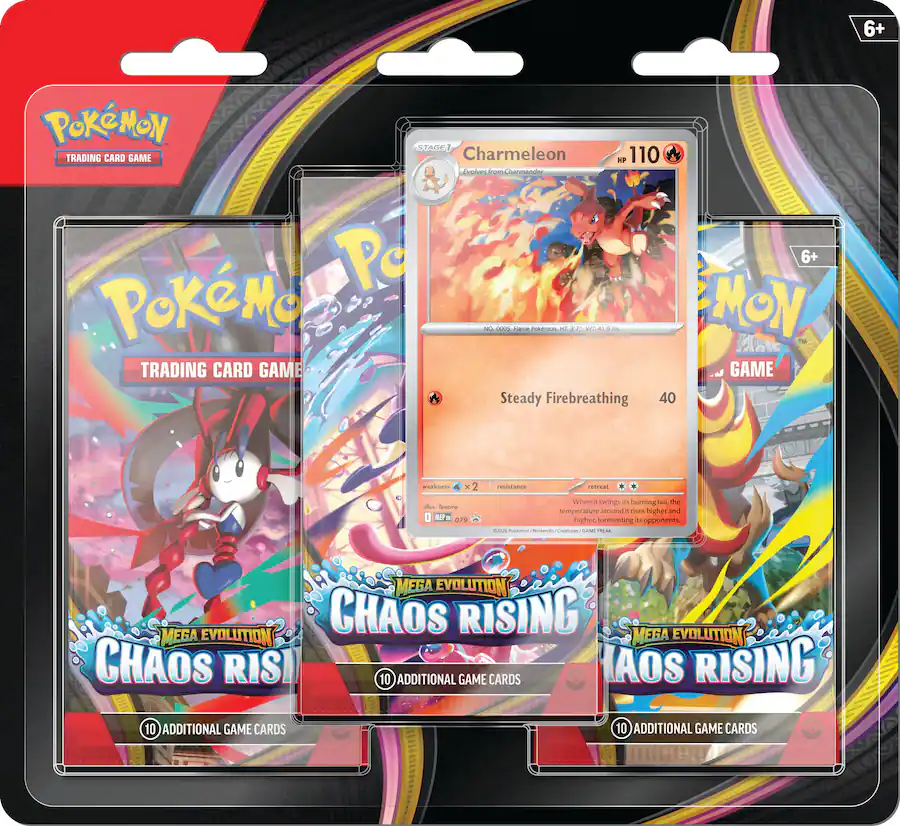 Pokemon TCG: Chaos Rising 3 Blister Booster Packs