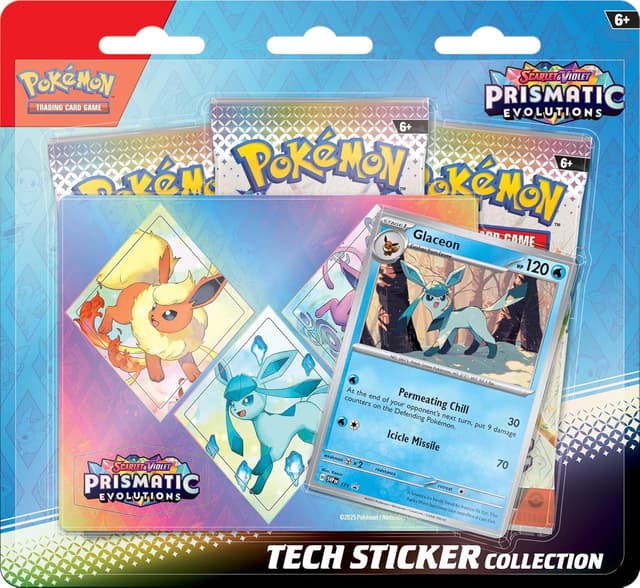 Pokemon TCG Scarlet and Violet 8.5 Prismatic Evolutions Tech Sticker Collection