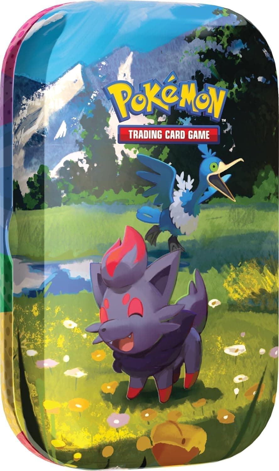 Pokemon TCG: Mega Evolution: Ascended Heroes Single Mini Tin - 2 Packs (Zorua and Cramorant)