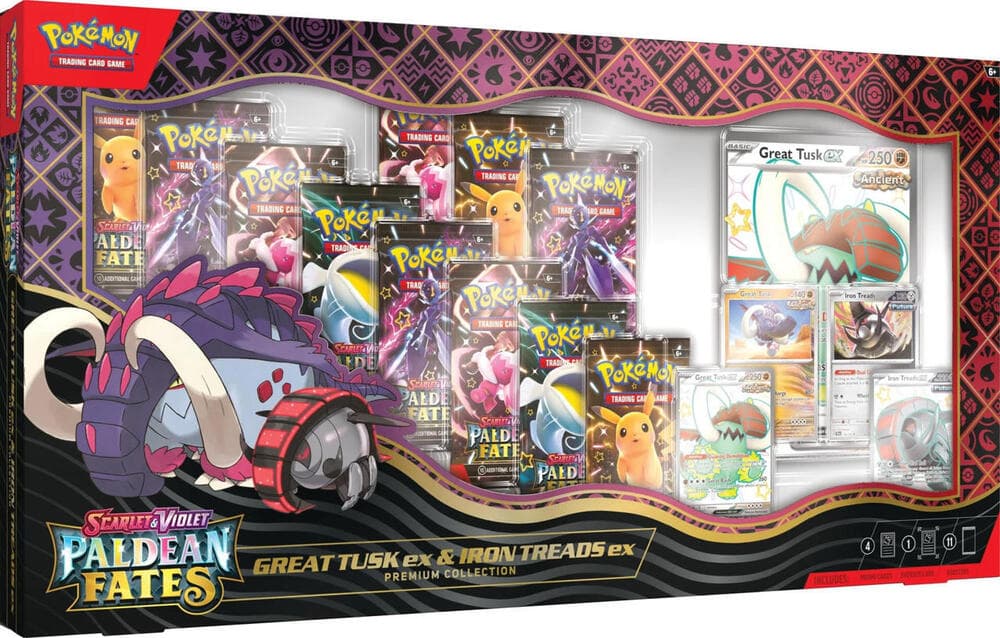 Pokemon TCG: Paldean Fates Great Tusk ex & Iron Threads ex Premium Collection