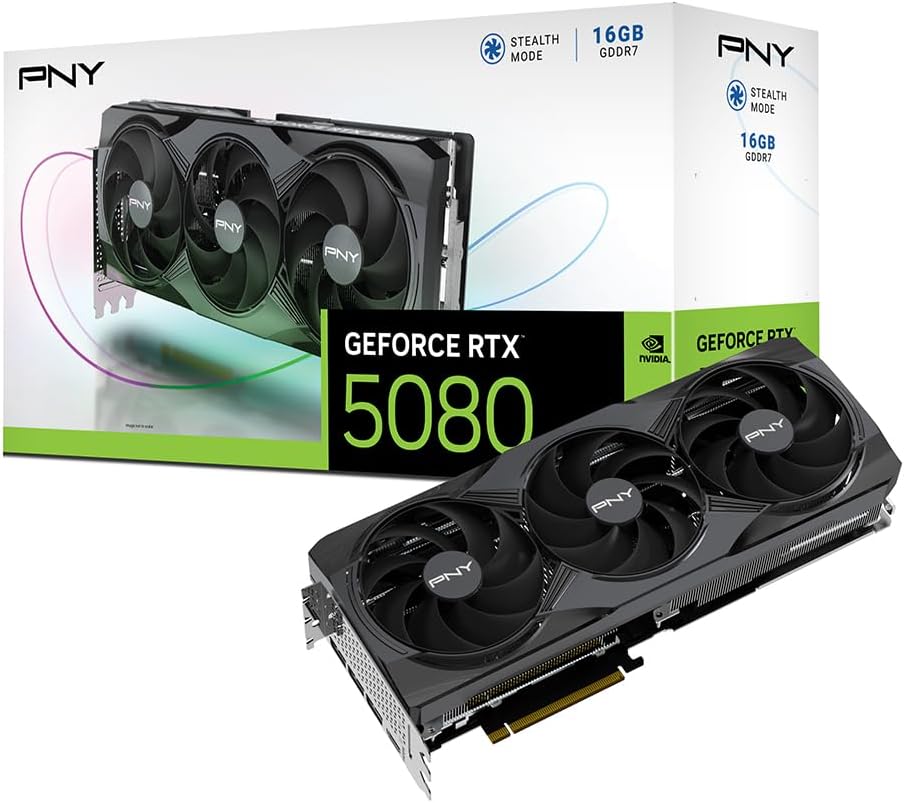 PNY GeForce RTX™ 5080 Overclocked Triple Fan