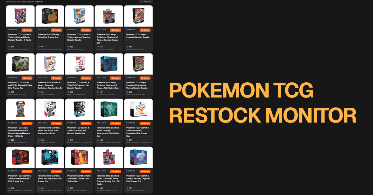 Featured image for article: Pokemon Restock Tracker
