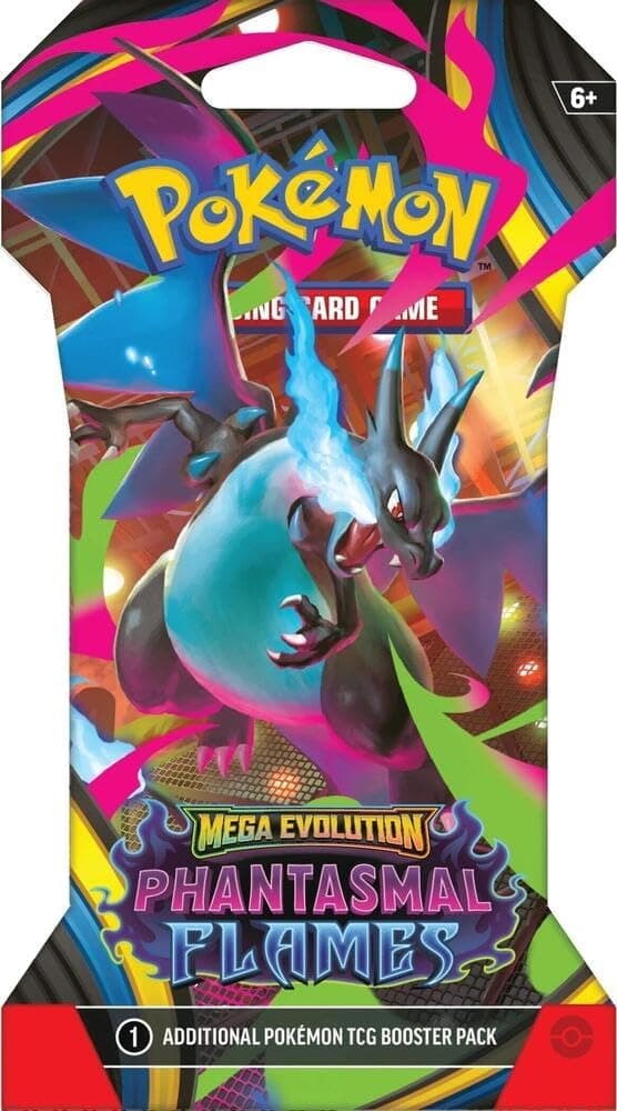 Pokemon TCG: Mega Evolution Phantasmal Flames Sleeved Booster Pack - 10 Cards