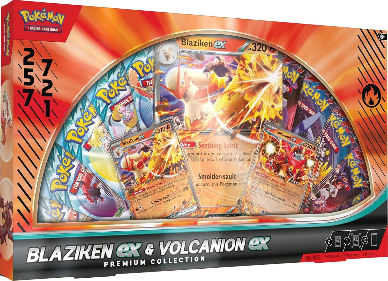 Pokémon TCG Blaziken ex & Volcanion ex Premium Collection - 2025 Amazon Holiday Exclusive