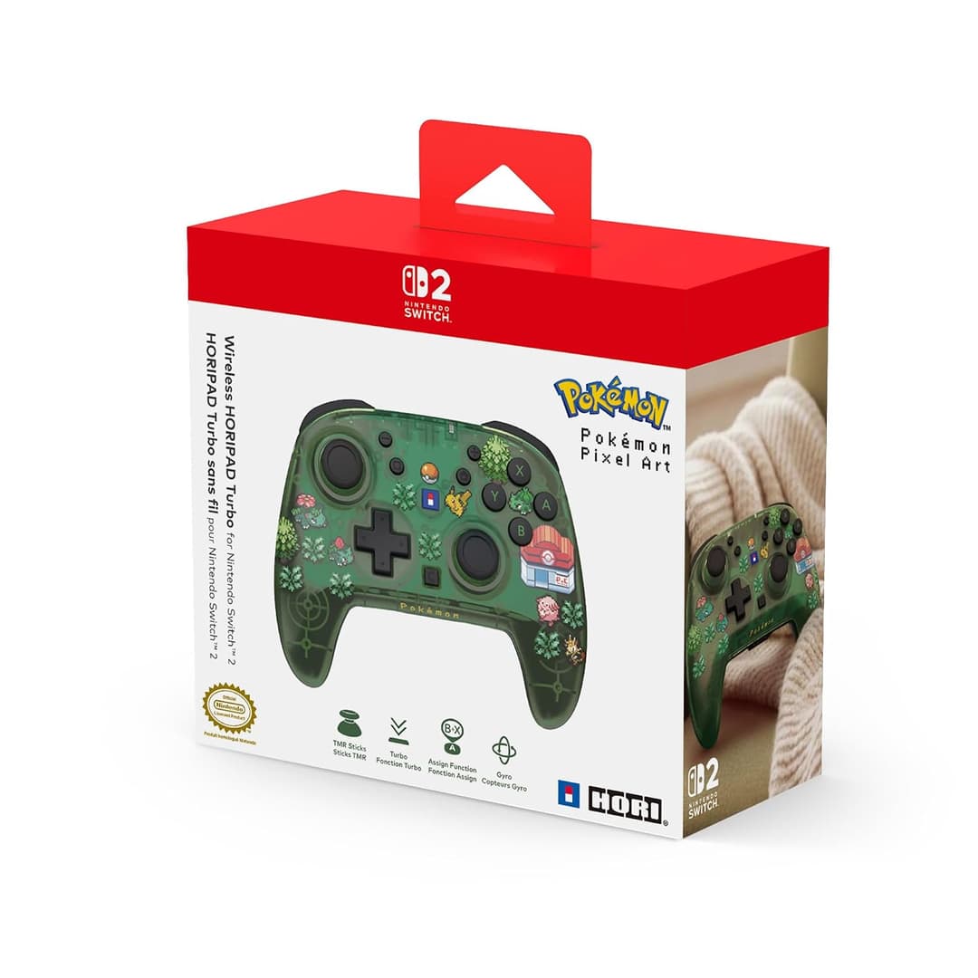 HORI Wireless HORIPAD Turbo (Pokémon Pixel Green) for Nintendo Switch 2