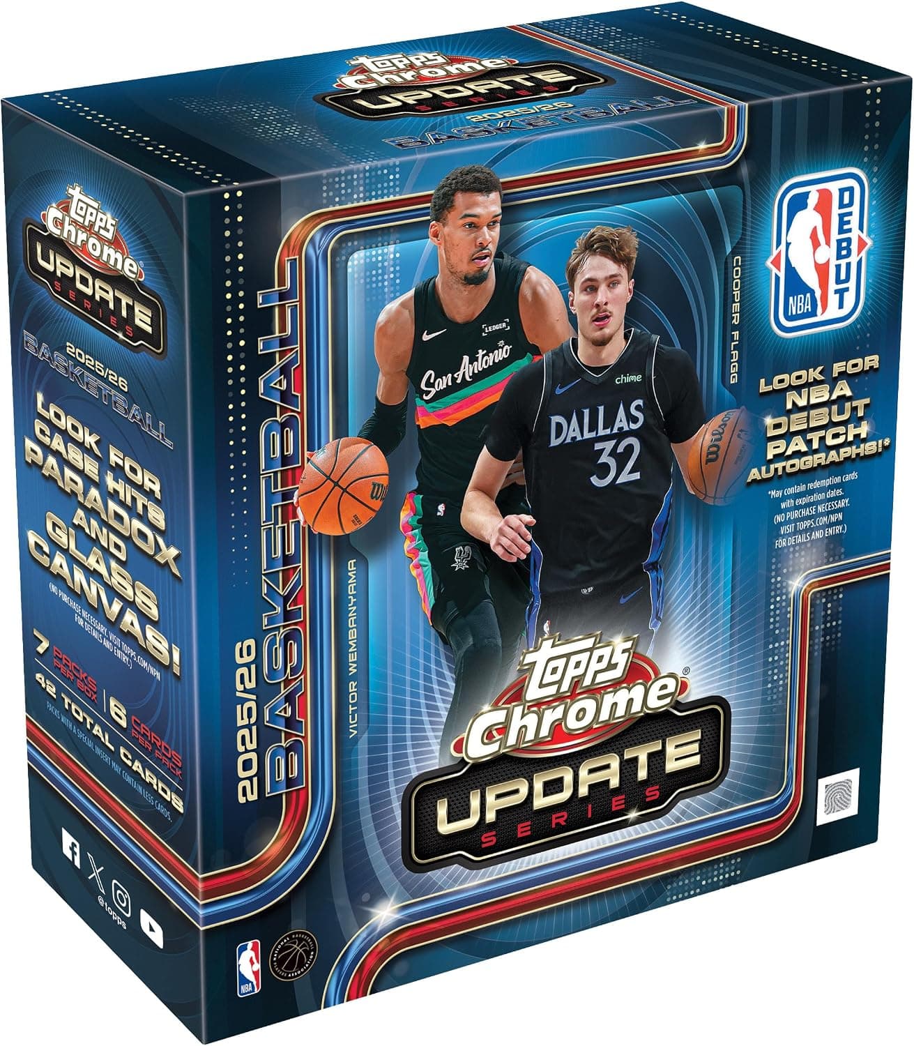 2025-26 Topps Chrome Updates Basketball - Mega Box