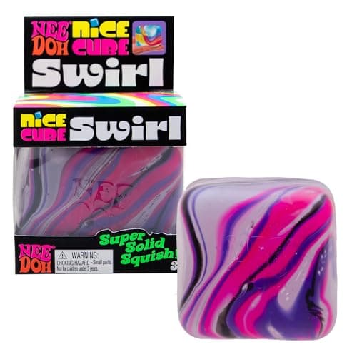 NeeDoh Nice Cube Swirl Pink/White/Purple